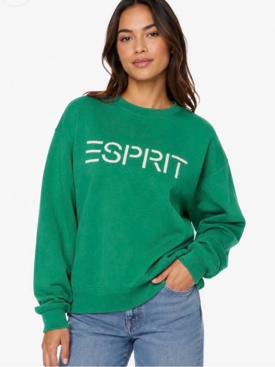 Esprit Sweaters - Esprit Green Crewneck Sweatshirt with White Logo